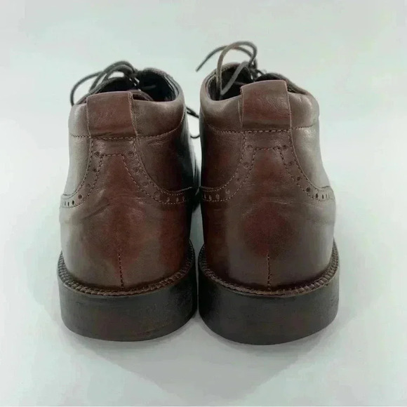 Johnson and Murphy mens chukka boot size 10 brown leather wingtip - Picture 8 of 14